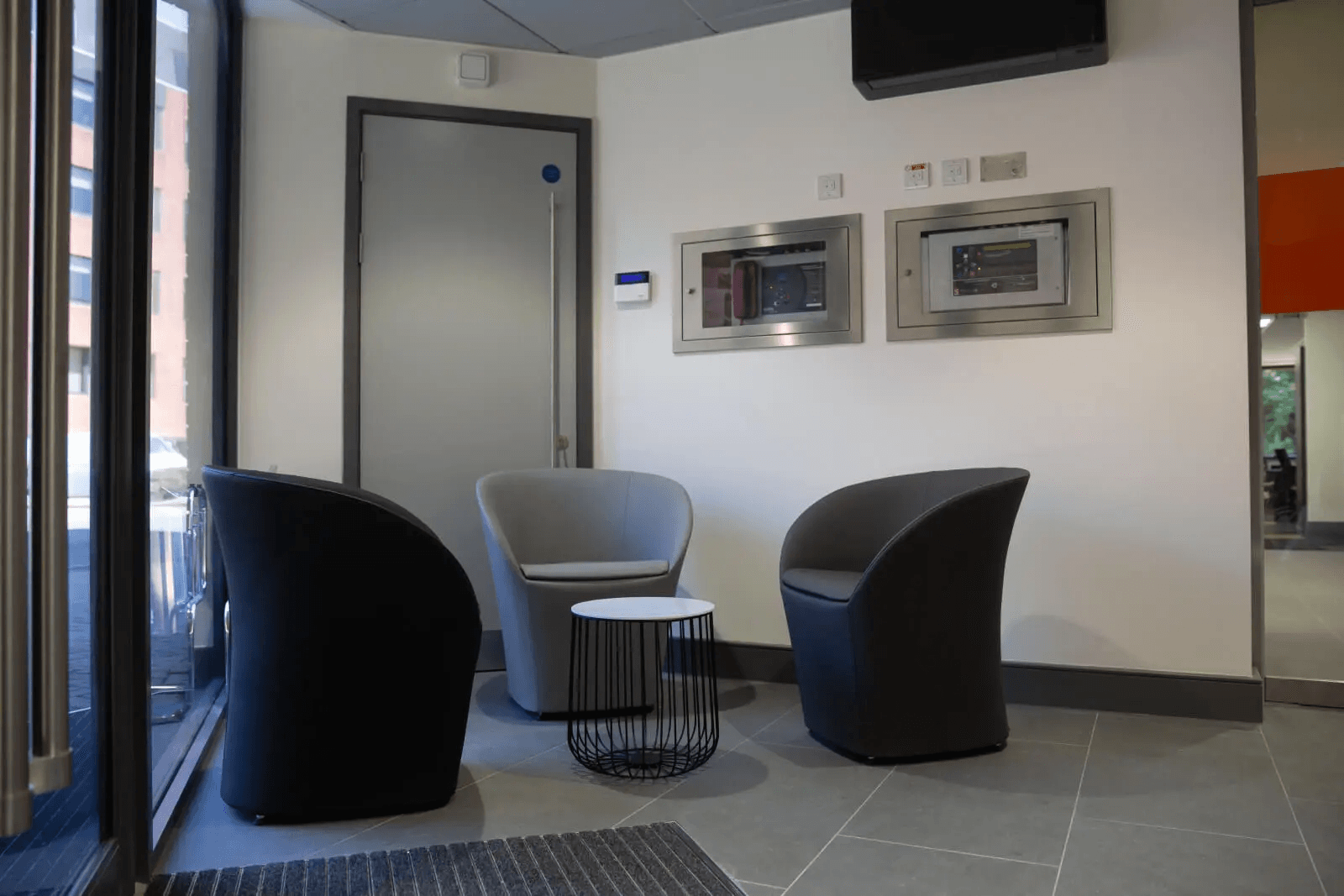 White office with desks