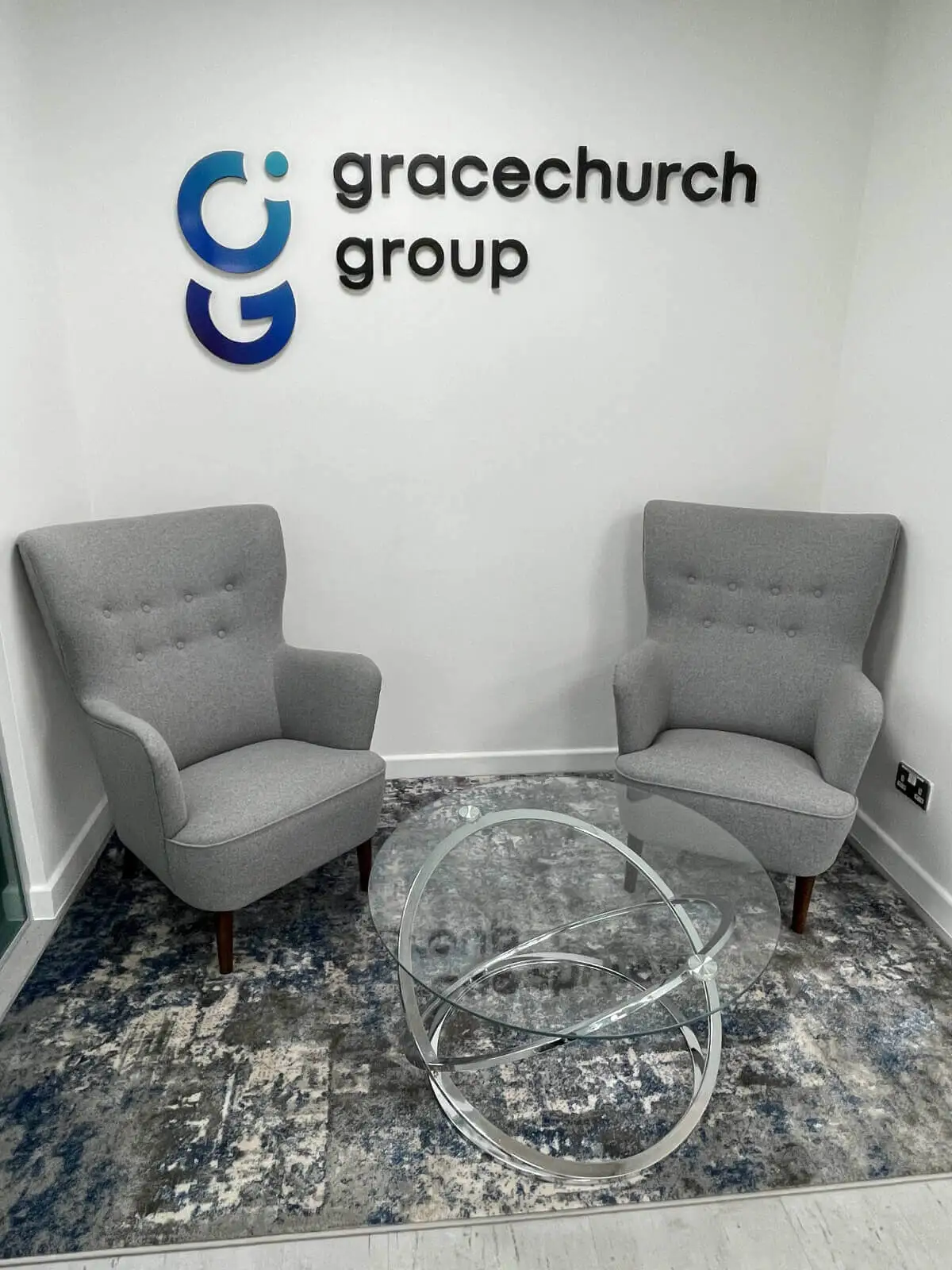 Gracechurch Group office space with designer flooring, ceiling and furniture 8