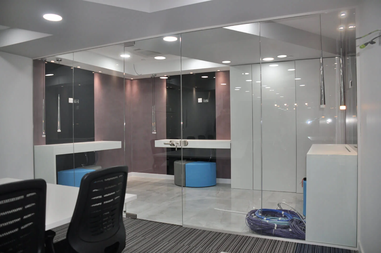 TSI office design with italian furniture designer flooring and glass partitions 10